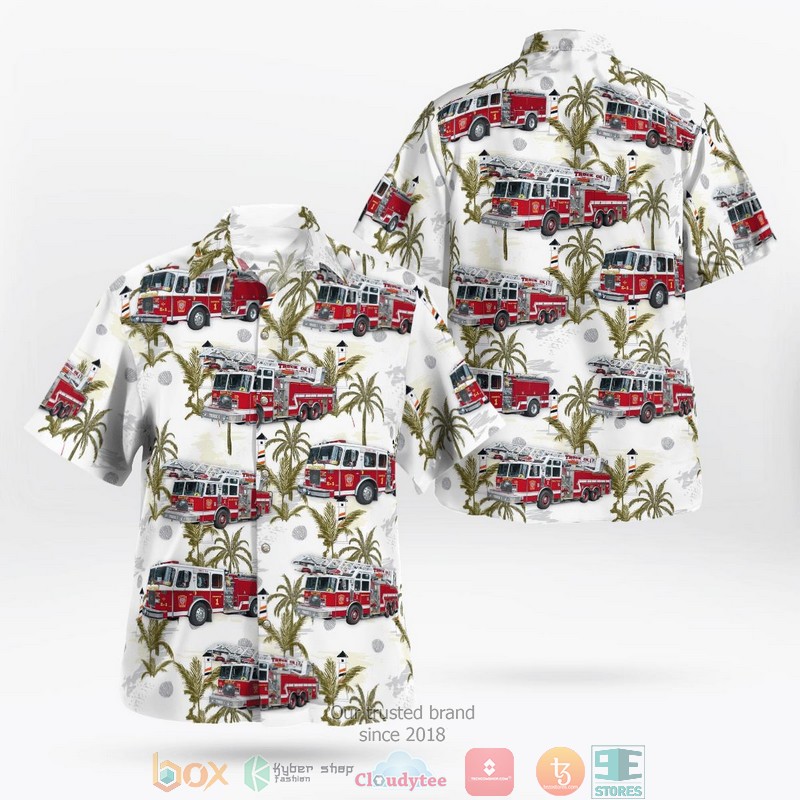 Cumbria Fire and Rescue Service Volvo FL Fire Appliance Hawaiian Shirt