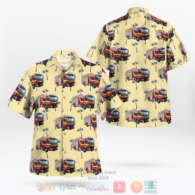 Cumberland Volunteer Fire Department British Columbia Canada Pumper Hawaiian Shirt