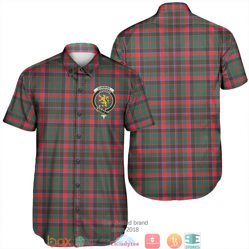 Cumming Hunting Ancient Tartan Short Sleeve Hawaiian Shirt