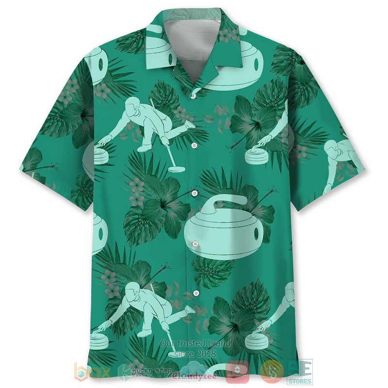 Curling Nature Beach Hawaiian Shirt