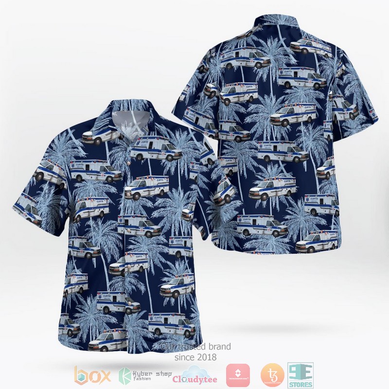 Curtis Ambulance Milwaukee Wisconsin Hawaiian Shirt