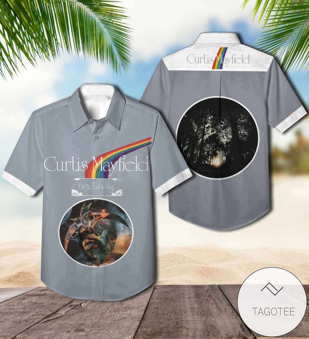 Curtis Mayfield Back To The World Album Cover Hawaiian Shirt