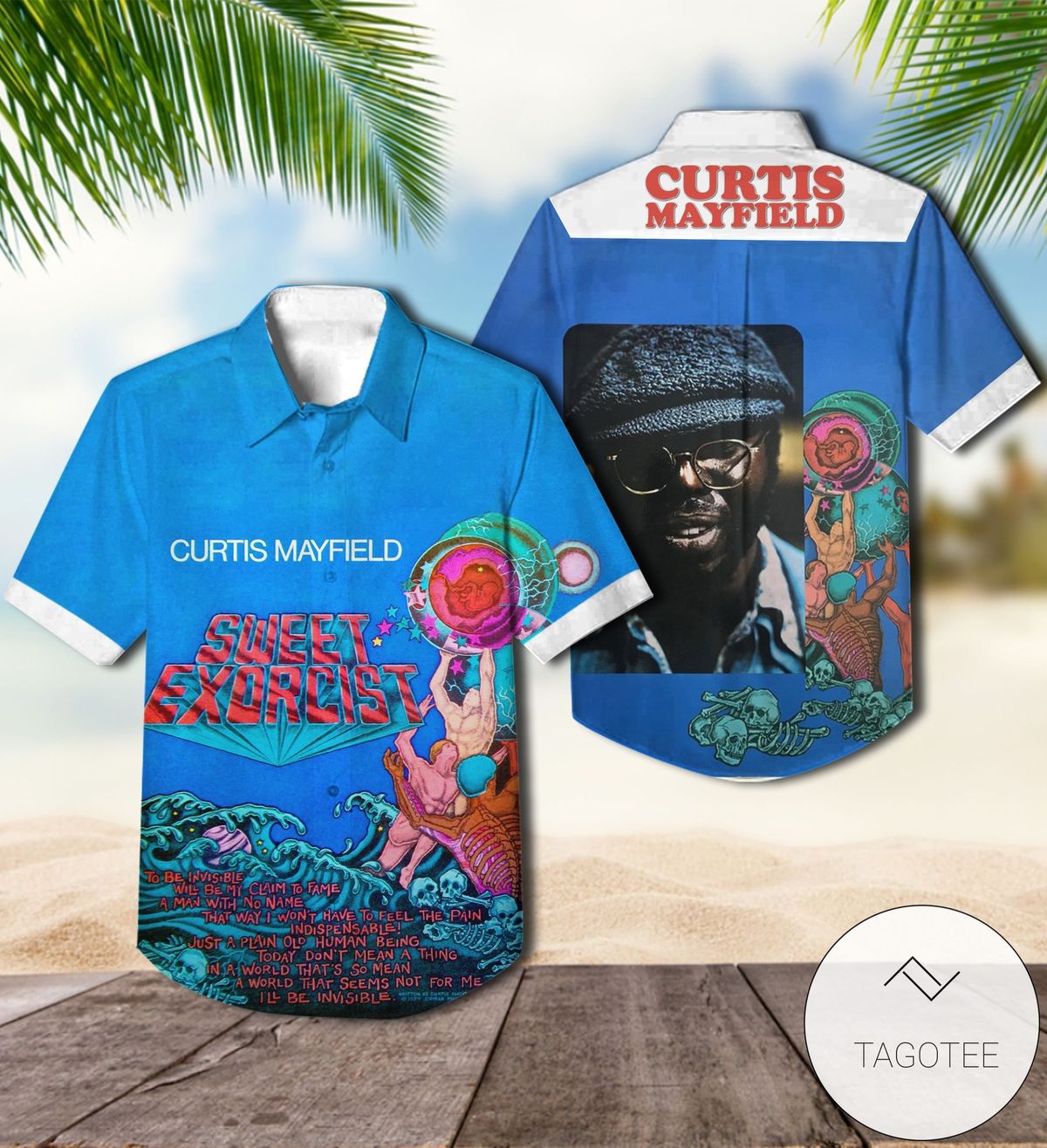 Curtis Mayfield There’s No Place Like America Today Album Cover Hawaiian Shirt