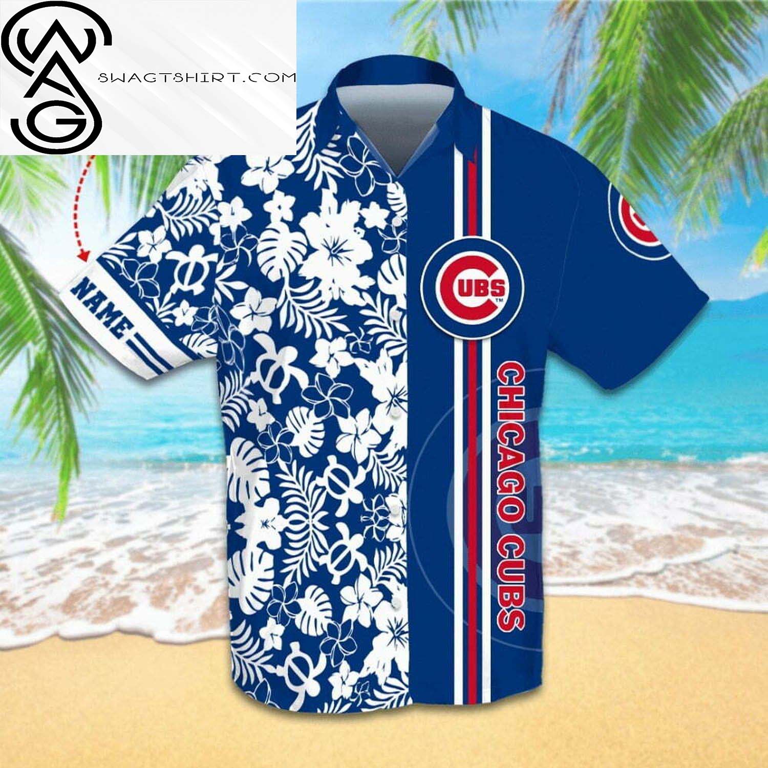 Custom Chicago Cubs All Over Print Hawaiian Shirt And Beach Shorts