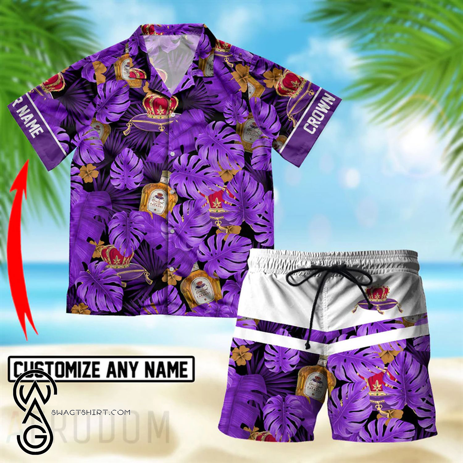 Custom Detroit Lions All Over Print Summer Vacation Hawaiian Shirt And Beach Shorts