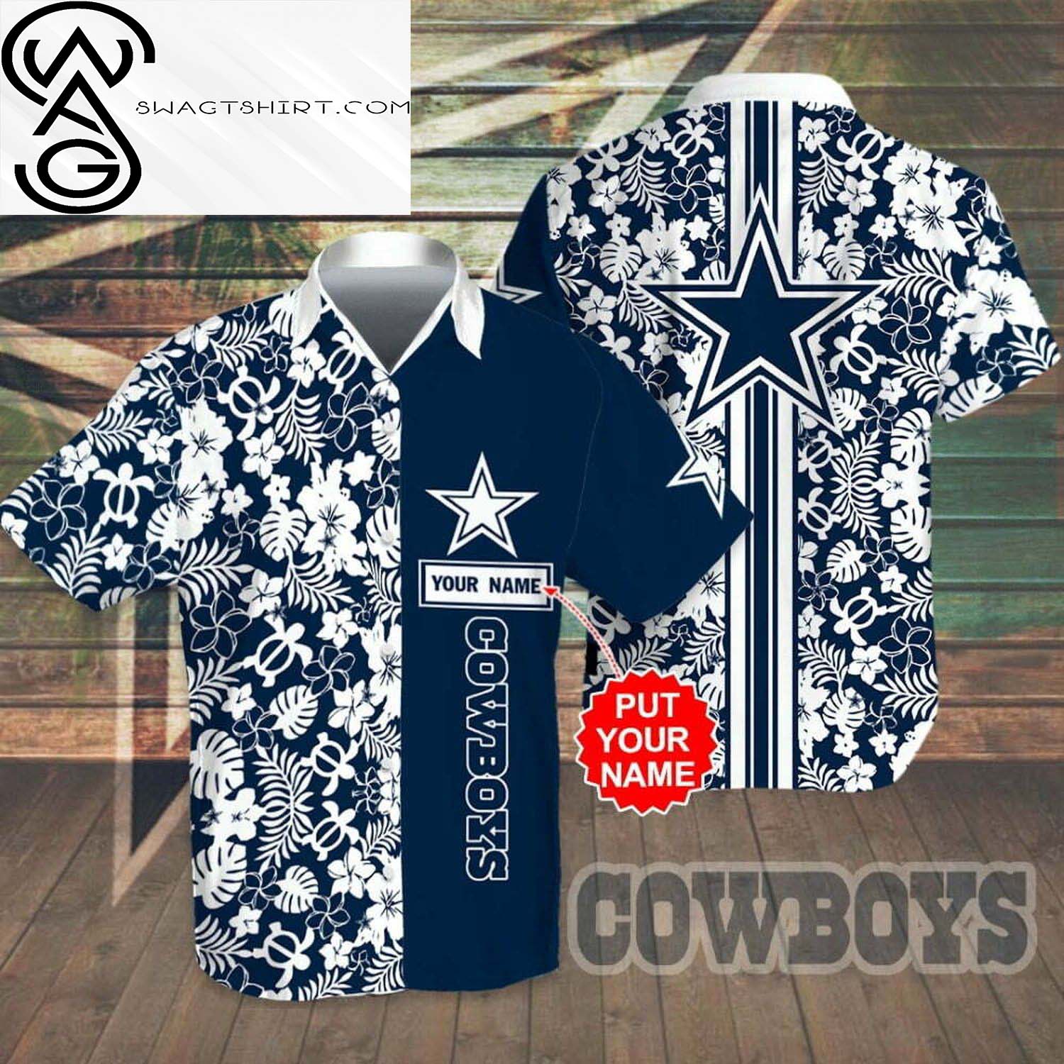 Custom Dallas Cowboys All Over Print Hawaiian Shirt And Beach Shorts