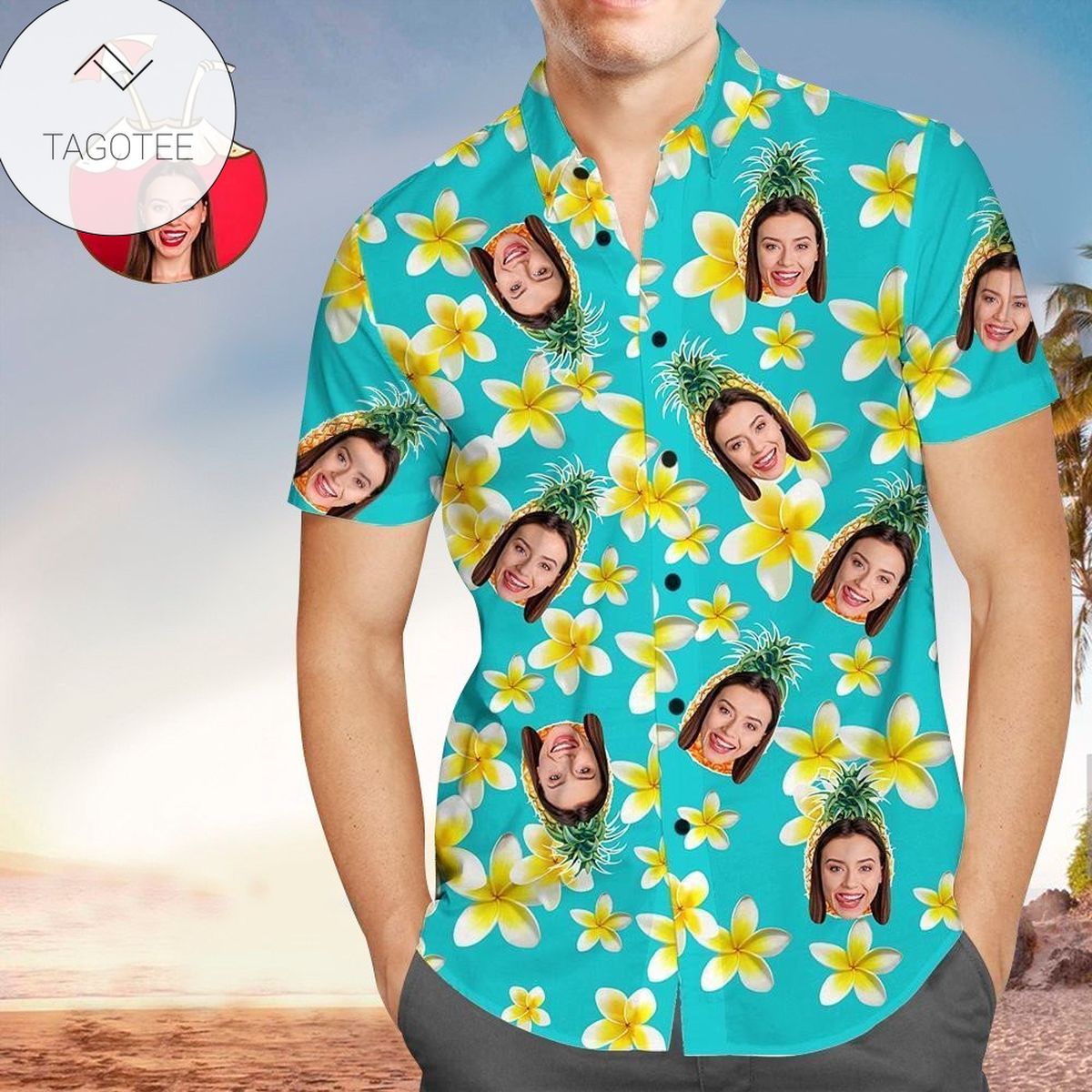 Custom Face Hawaiian Shirt Colorful Parrot