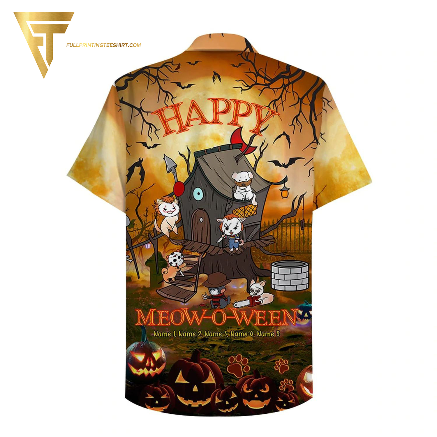 Custom Happy Old Biker Full Printing Hawaiian Shirt