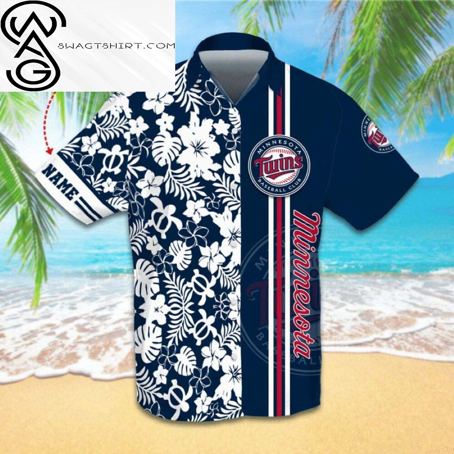 Custom Minnesota Twins All Over Print Hawaiian Shirt And Beach Shorts