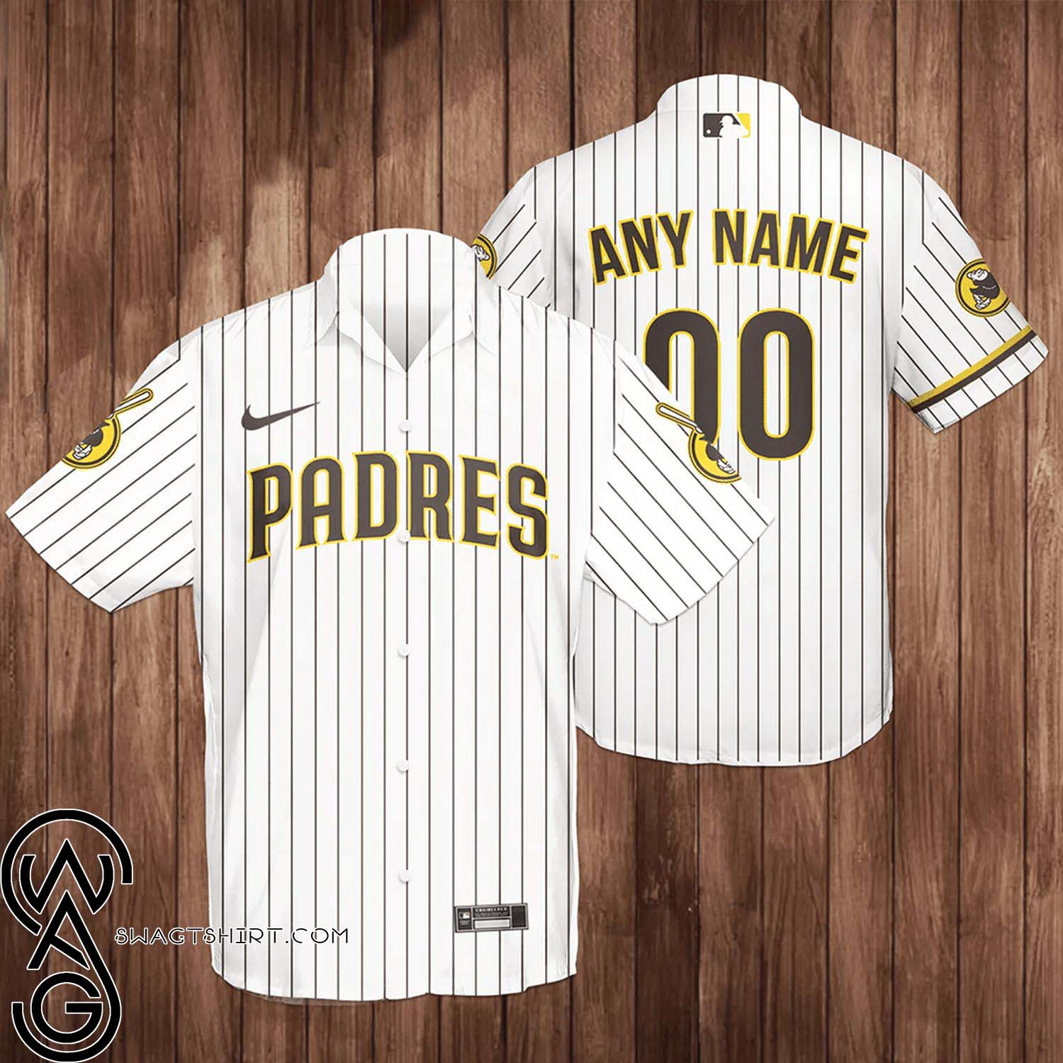 Custom Name and Number San Diego Padres With All Over Print Aloha Hawaiian Shirt