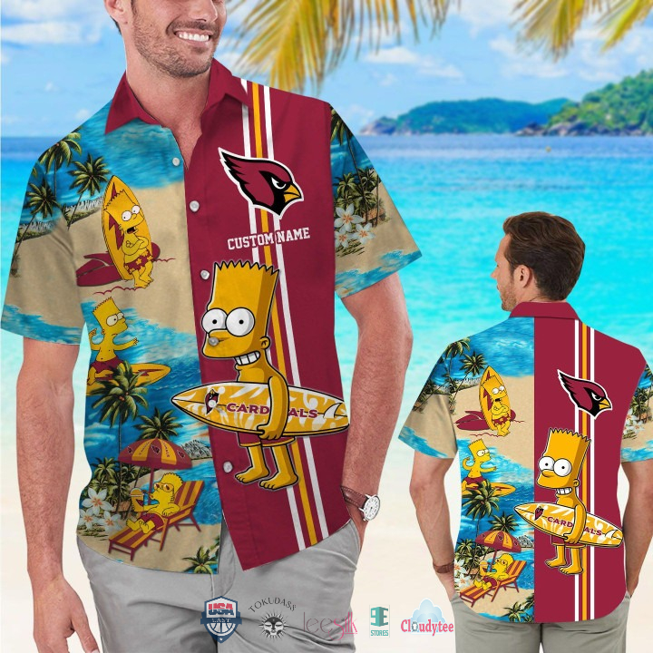 Custom Name Atlanta Falcons Bart Simpson Hawaiian Shirt