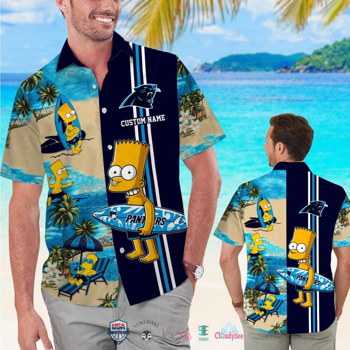 Custom Name Chicago Bears Bart Simpson Hawaiian Shirt