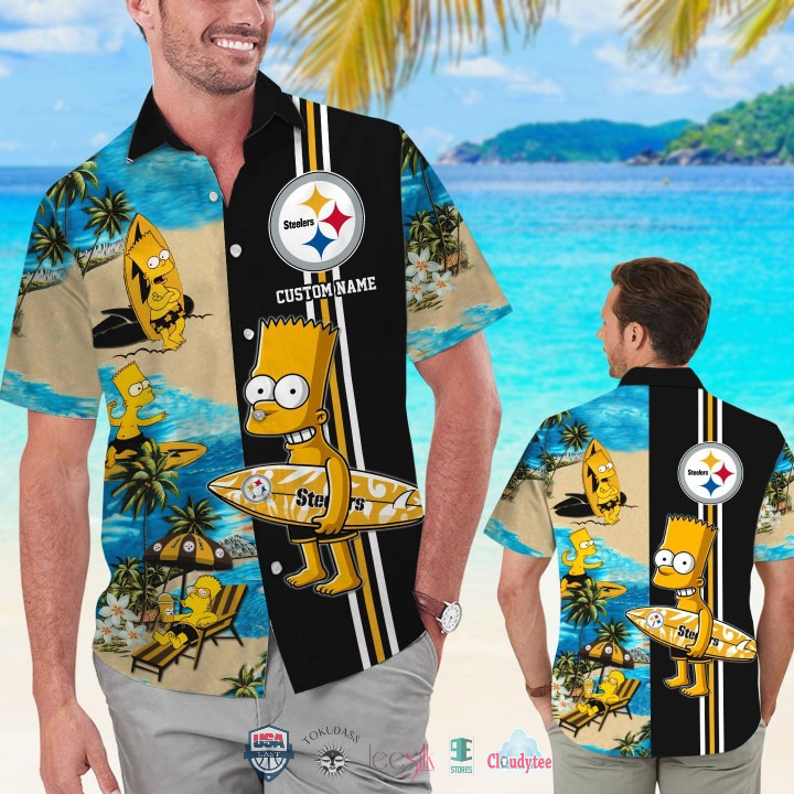 Custom Name San Francisco 49ers Bart Simpson Hawaiian Shirt