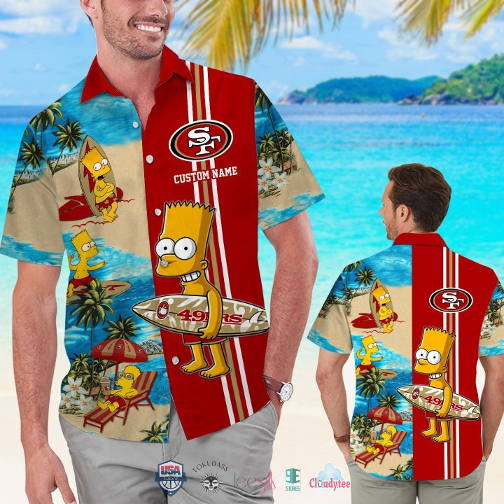 Custom Name Pittsburgh Steelers Bart Simpson Hawaiian Shirt