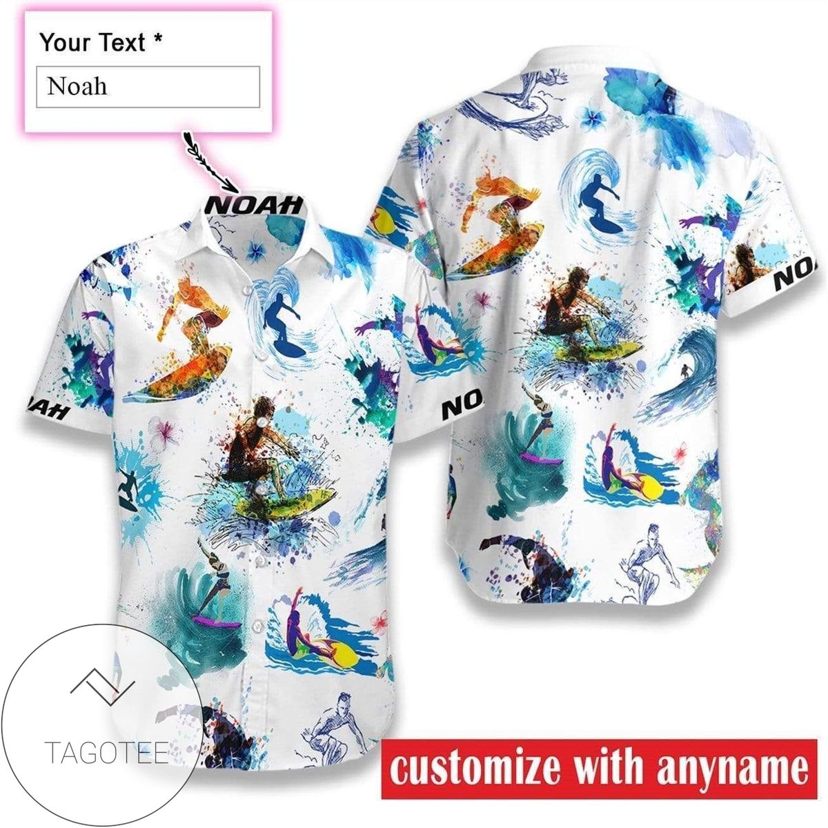 Custom Photo And Name Peace Love Dog Hawaiian Aloha Shirts