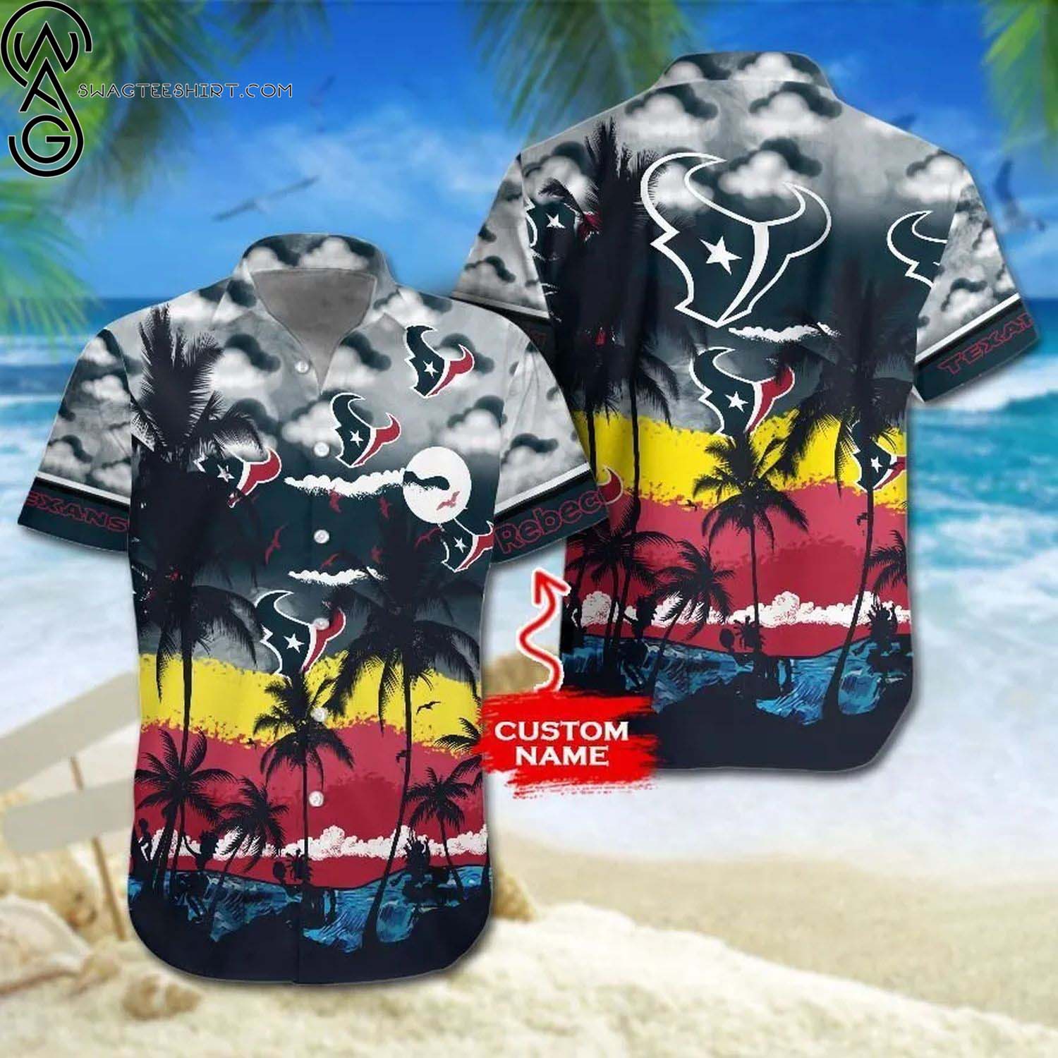 Custom NFL Houston Texans Summer Aloha Hawaiian Shirt