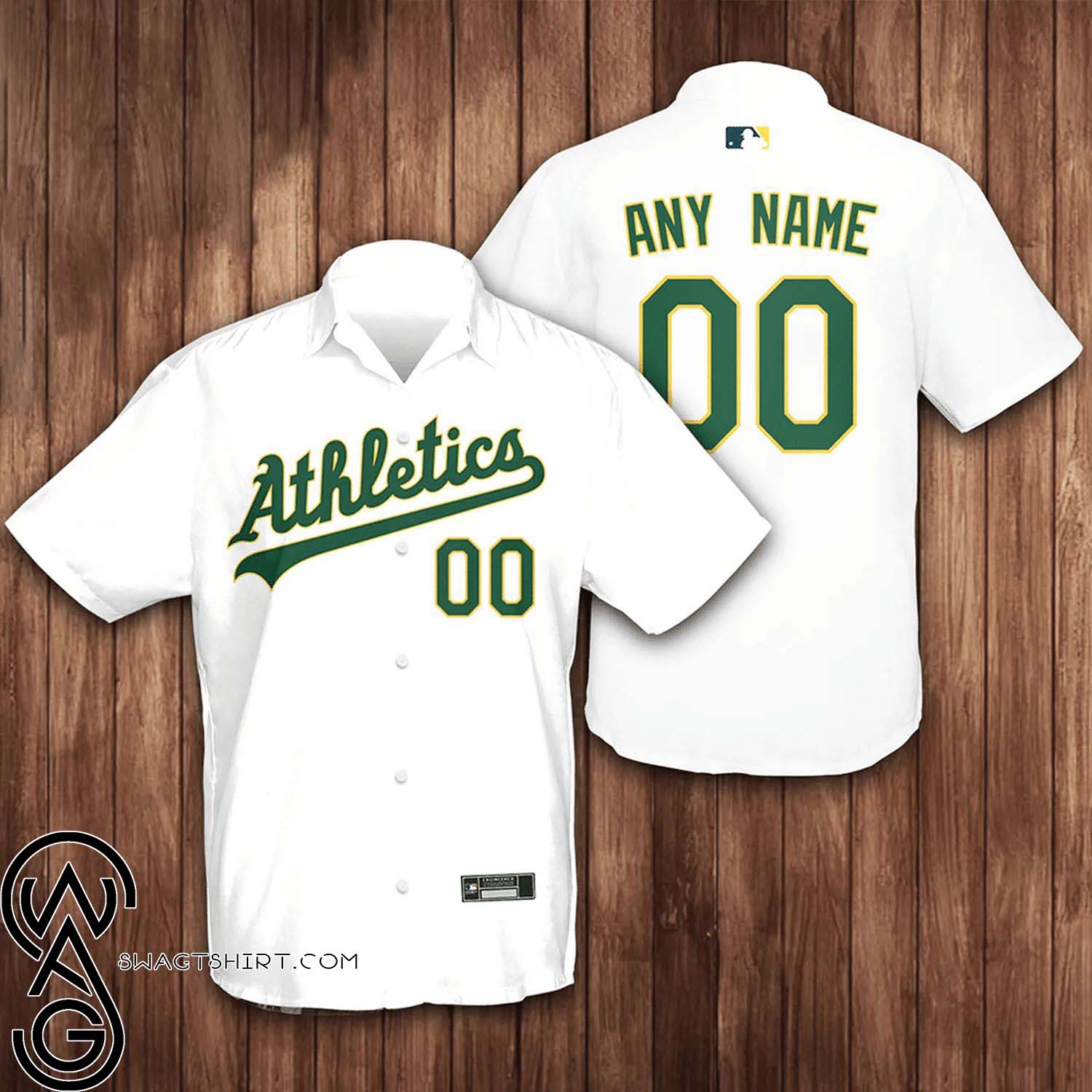 Custom Oakland Athletics All Over Print Aloha Hawaiian Shirt