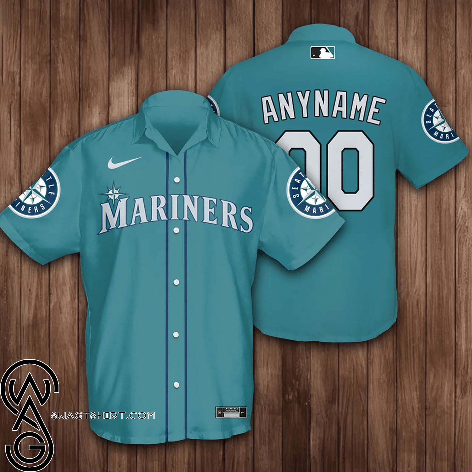 Custom Seattle Mariners With Team All Over Print Aloha Hawaiian Shirt