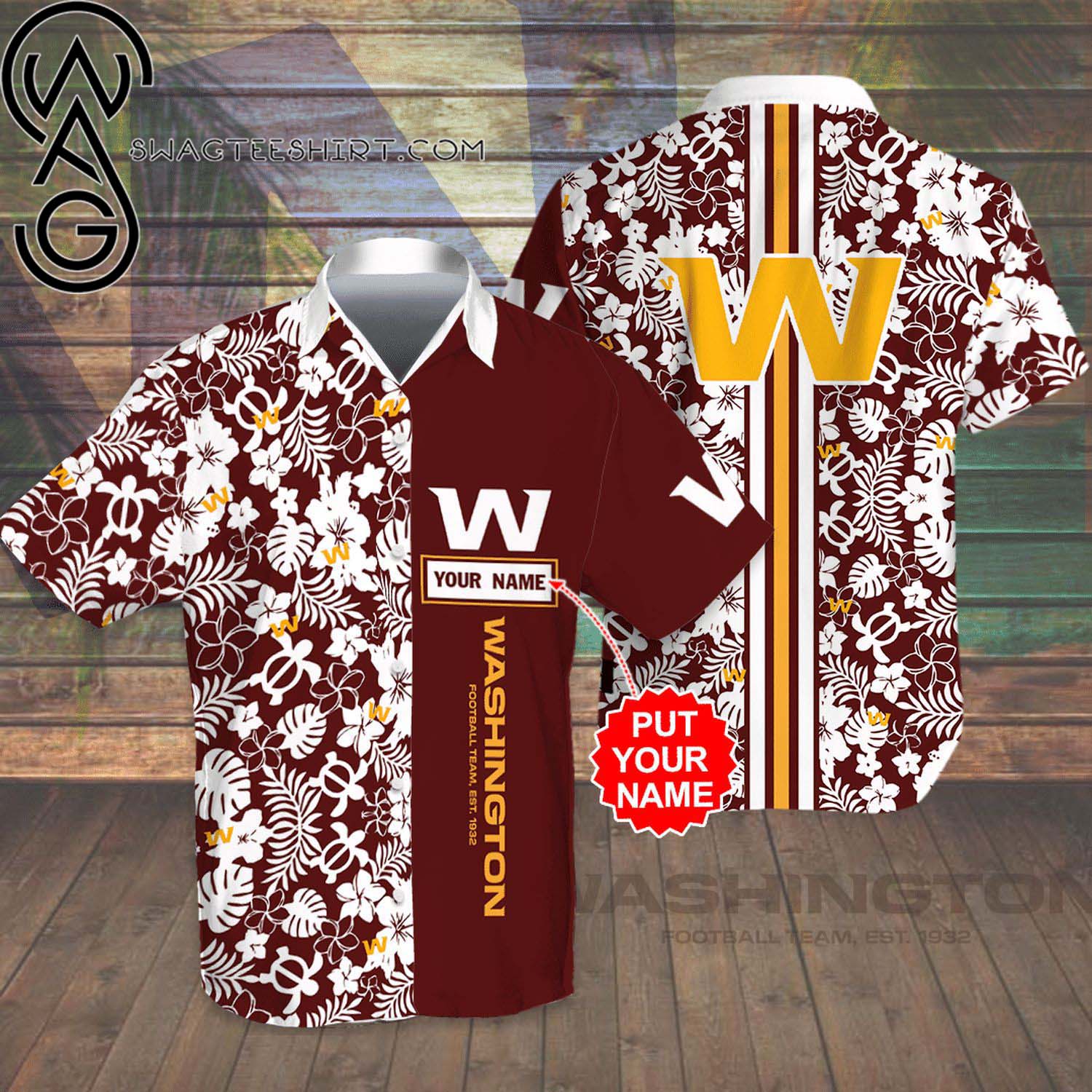 Custom Washington Nationals All Over Print Aloha Hawaiian Shirt