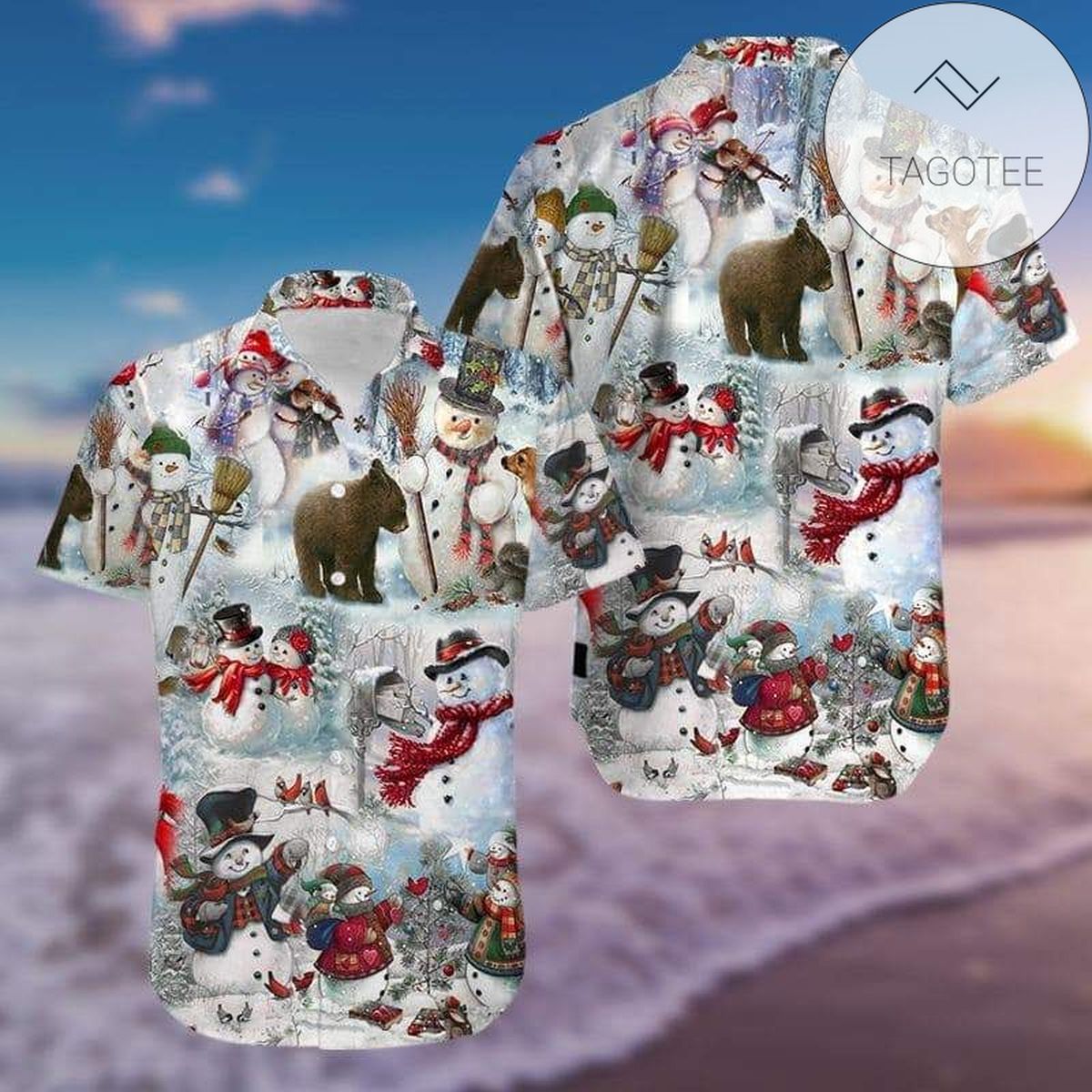 Cute White Parrots Pattern Hawaiian Shirt