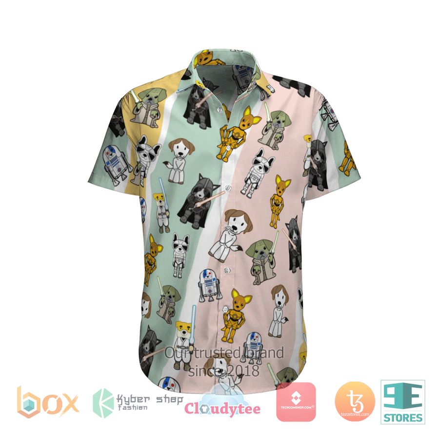 Cute Baby Yoda Star Wars Movie green Hawaiian Shirt