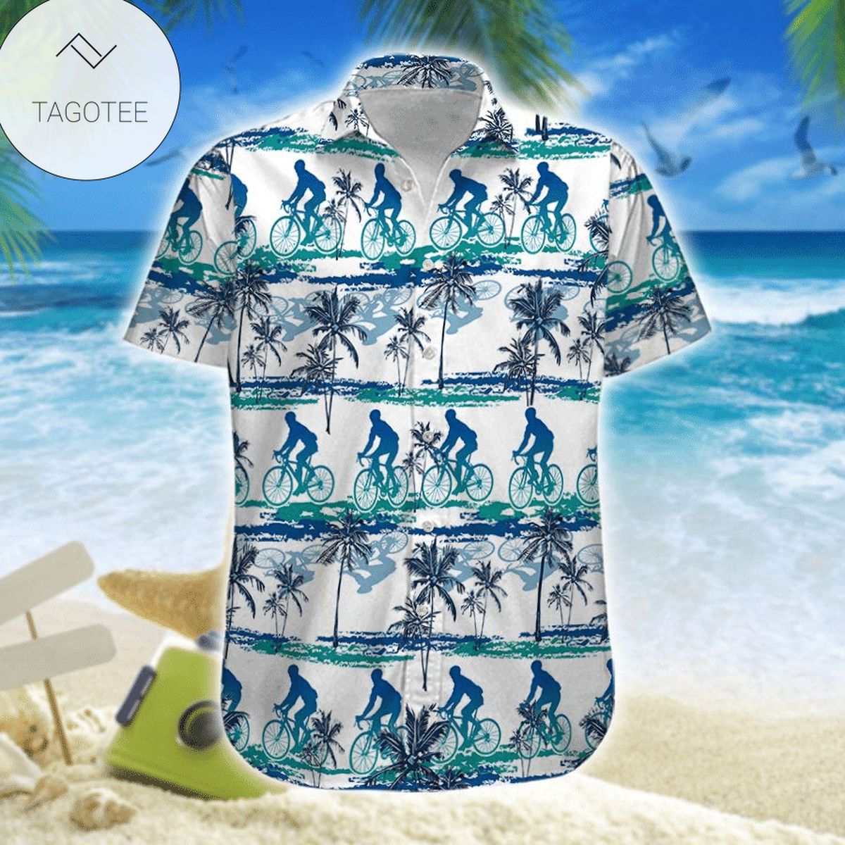 Cute White Parrots Pattern Hawaiian Shirt