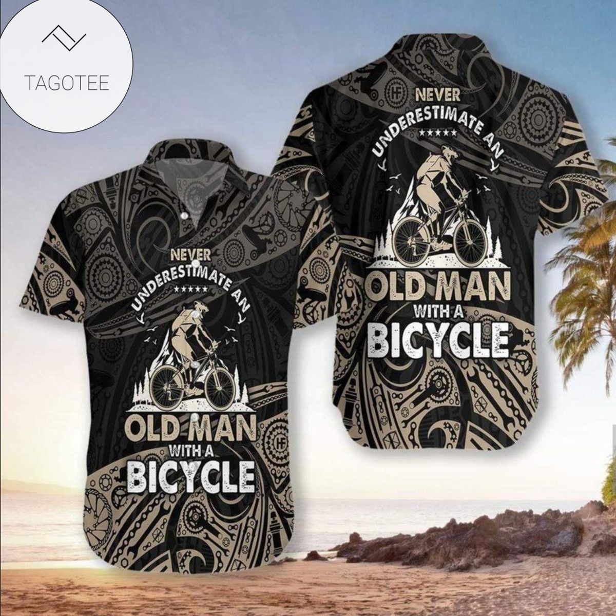 Cycling Aloha Shirt Beach Shirt & Short