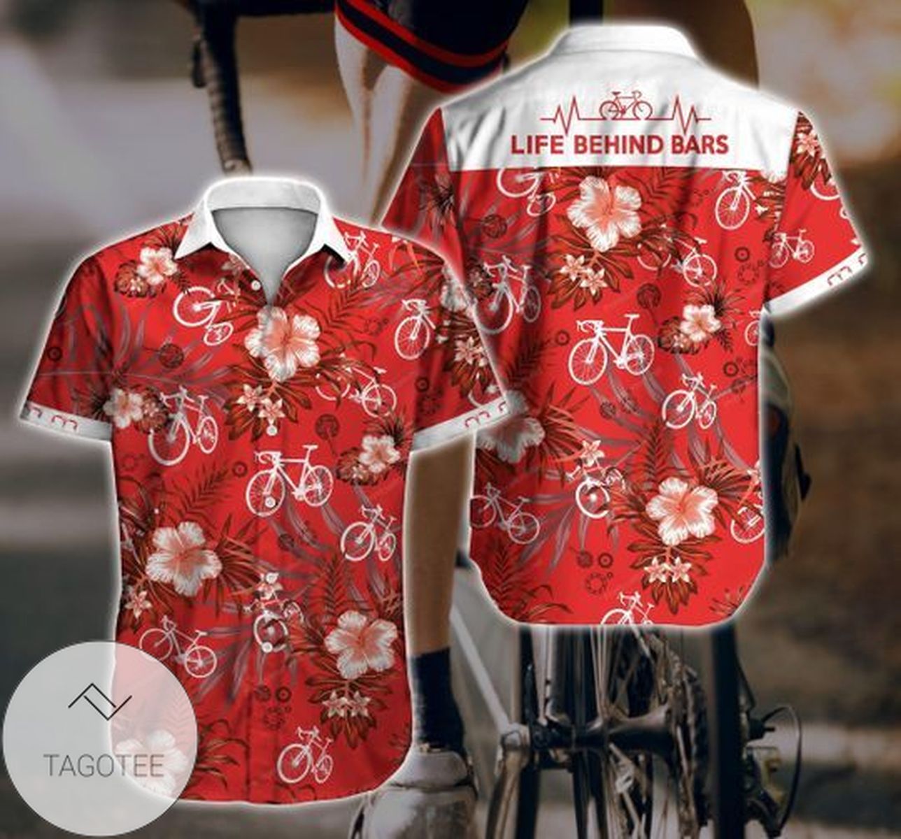 Cycling Hawaiian Shirt Cycling Button Up Shirt