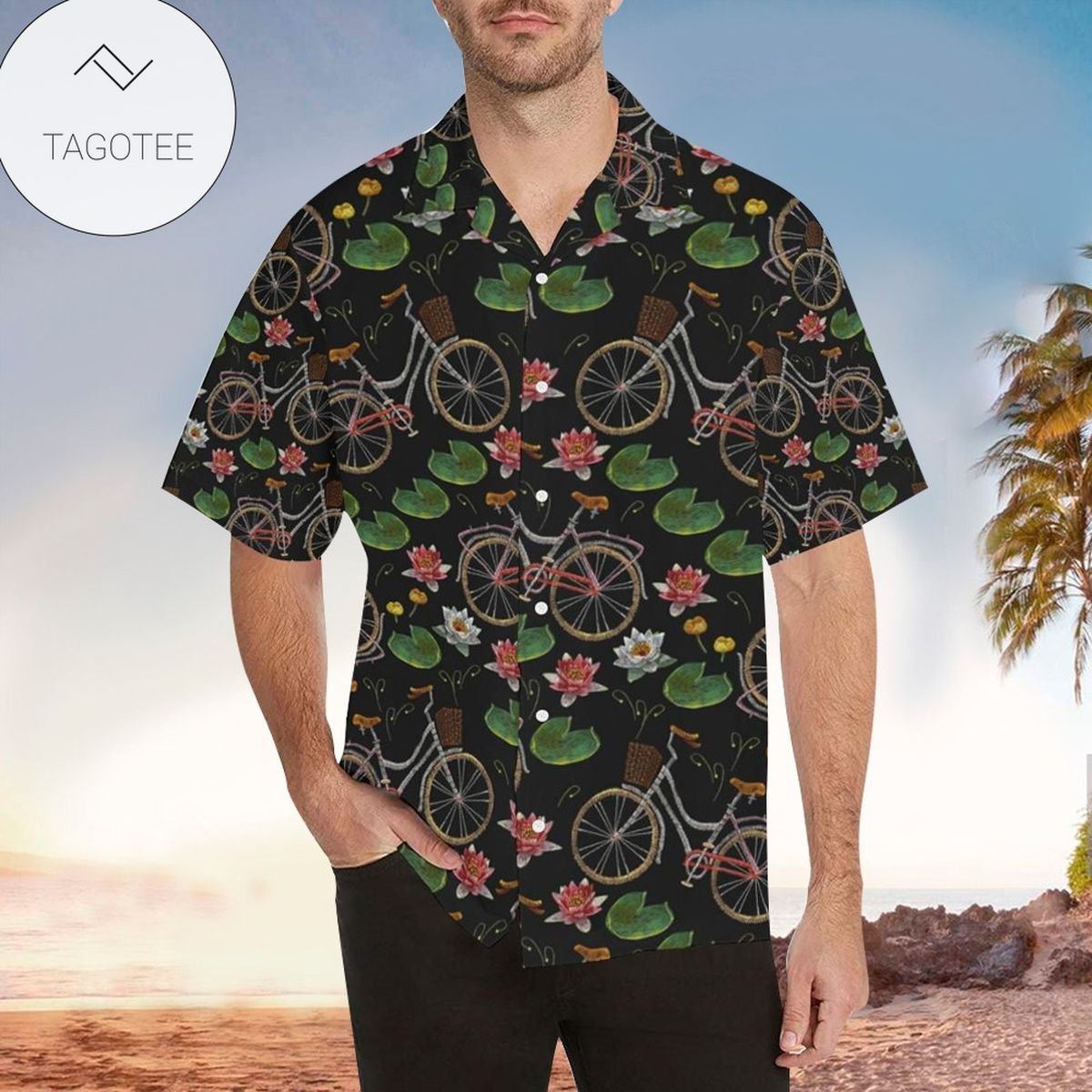 Cycling Hawaiian Shirt 3d