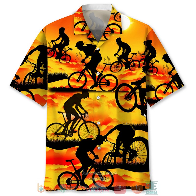 Cycling Tropical Flag Hawaiian Shirt