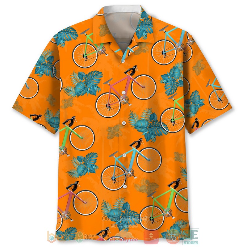 Cycling Vintage Hawaii Tropical Hawaiian Shirt