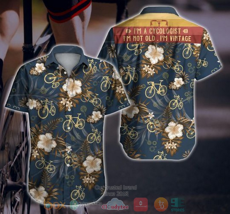 Cycling Tropical Orange Hawaiian Shirt