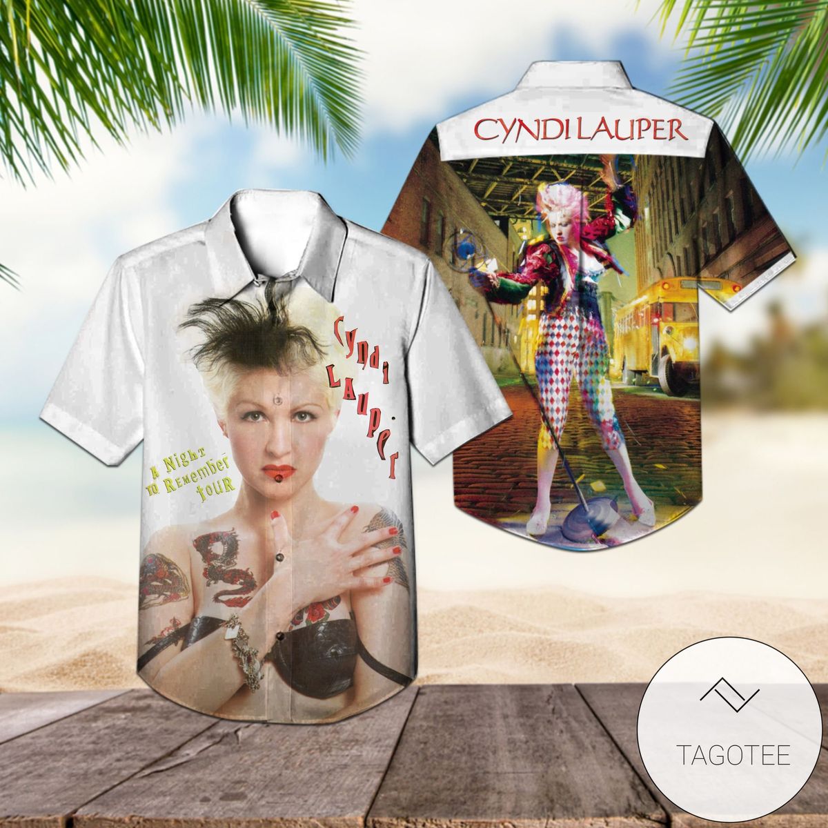 Cyndi Lauper A Night To Remember Tour Hawaiian Shirt