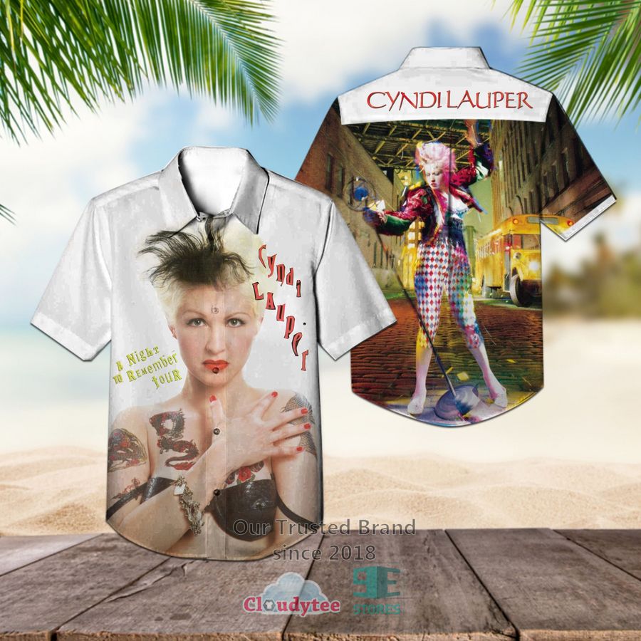 Cyndi Lauper Wow Album Hawaiian Shirt