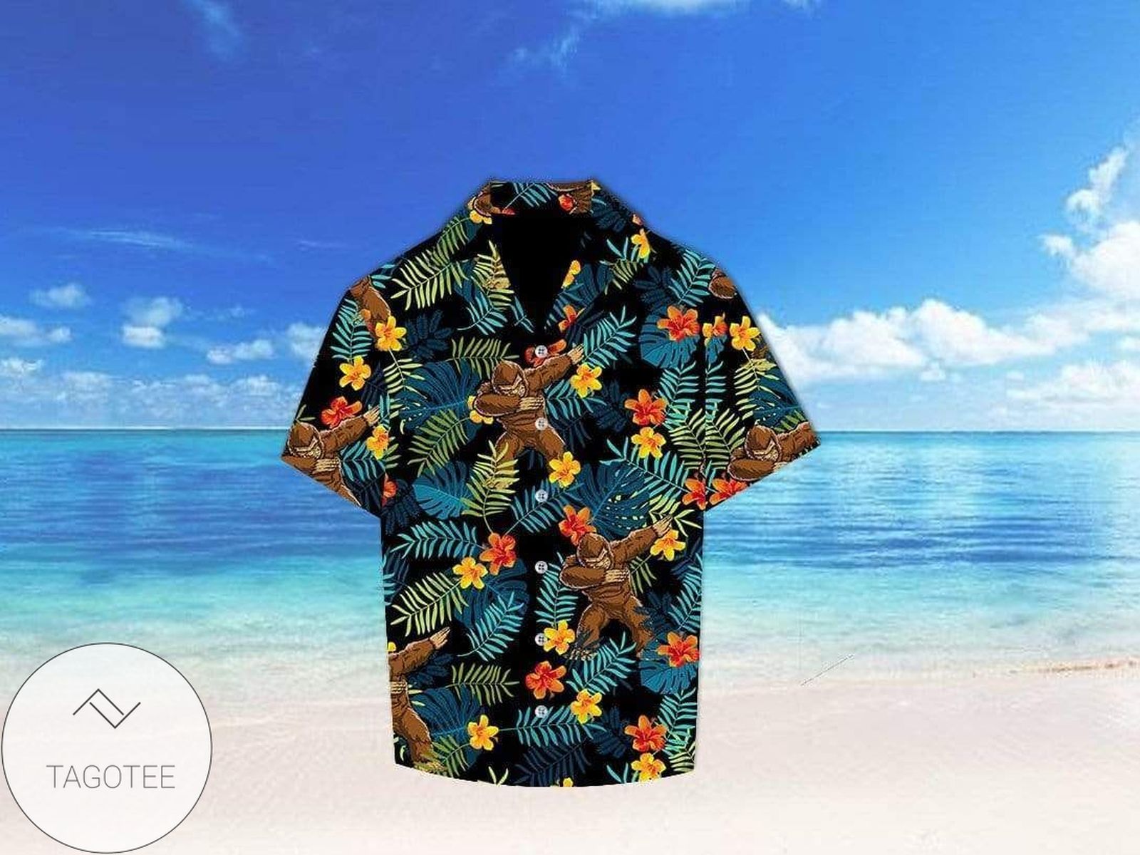 Cyprus Green Tropical Hawaiian Shirt For Men With Vibrant Colors And Textures