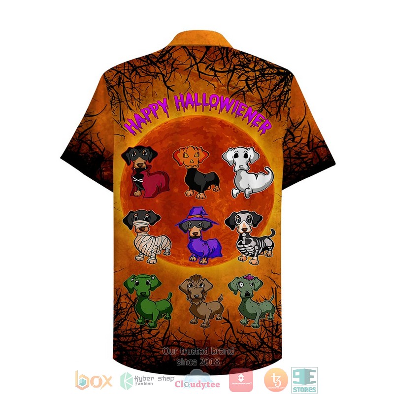 Dachshund Halloween Happy Hallowiener 3 Hawaiian Shirt