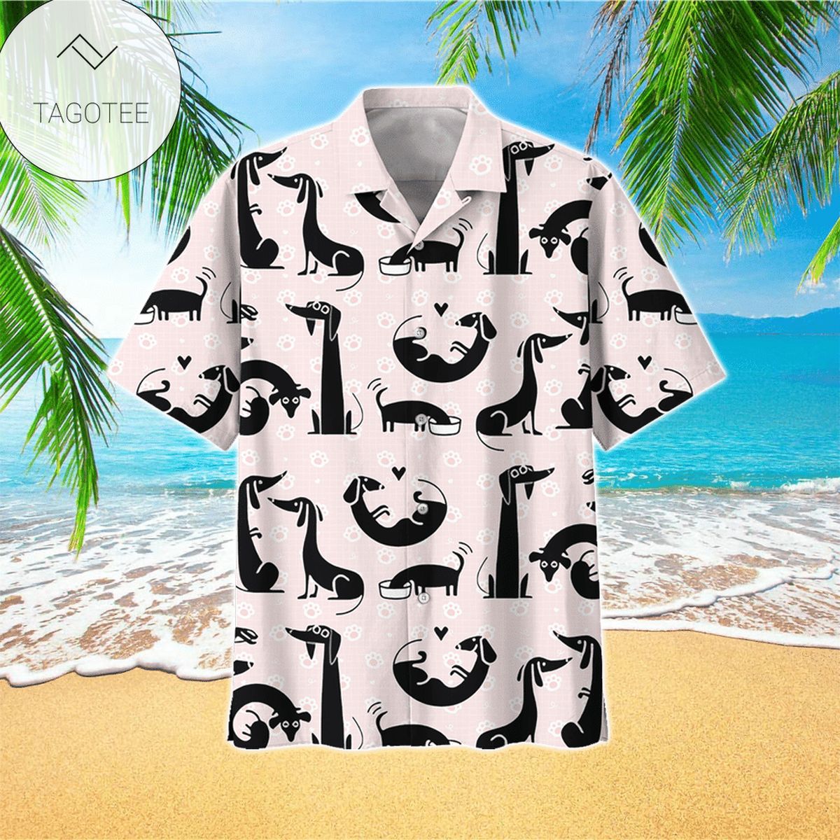 Dachshund With Tropical Flower Summer Beach Vacations The Best Gift For Dog Lovers Hawaiian Shirt