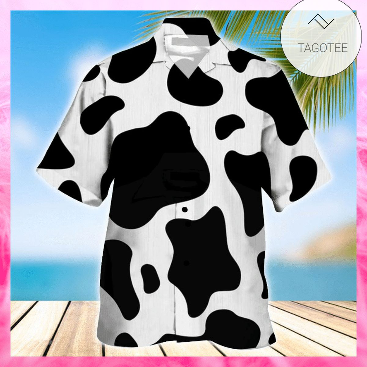 Dairy Cow Sunflower Hawaiian Shirt