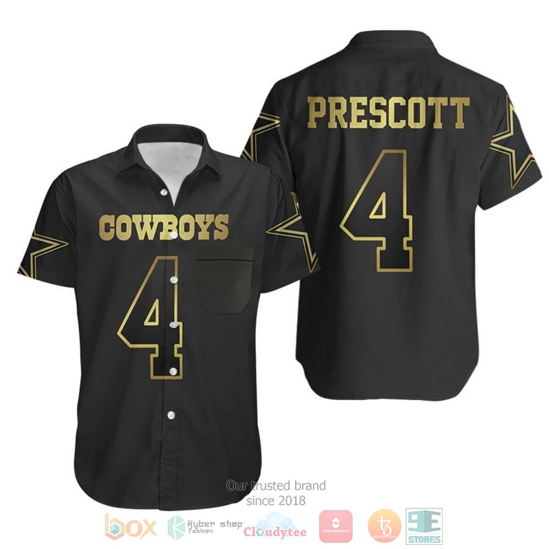 Dallas Cowboys 4 Dak Prescott Hawaiian Shirt