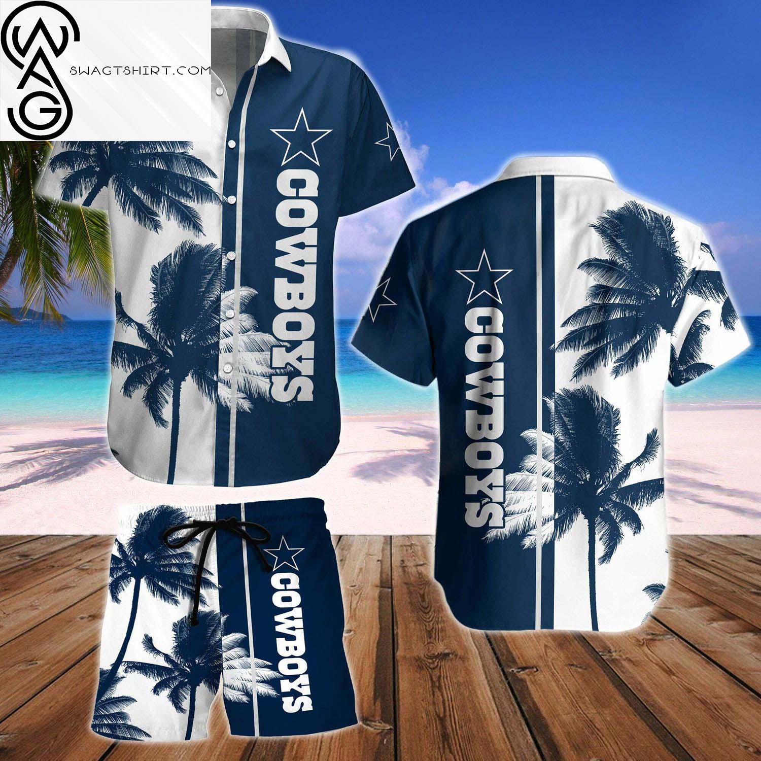 Dallas Cowboys All Over Print Hawaiian Shirt And Beach Shorts