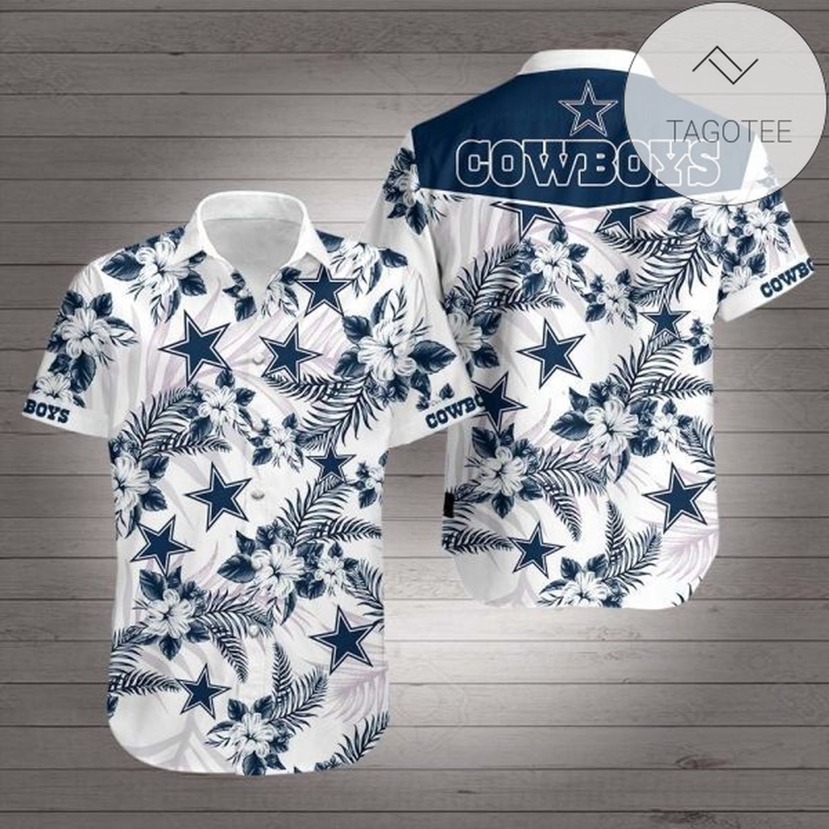 Dallas Cowboys Authentic Hawaiian Shirt 2022 Tropical Flower Short Sleeve Slim Fit Body