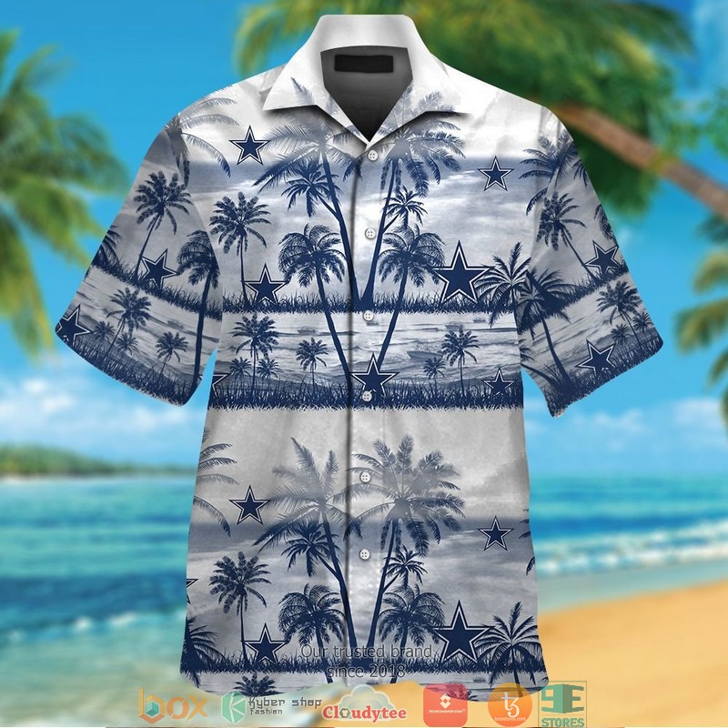 Dallas Cowboys coconut island navy Hawaiian Shirt, short