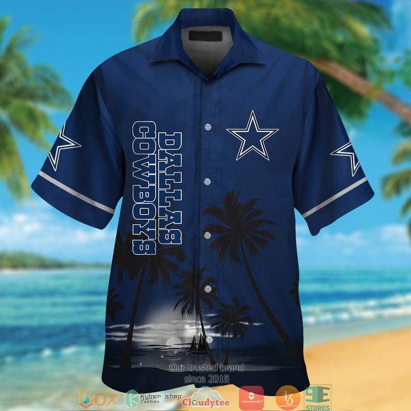 Dallas Cowboys coconut island white Hawaiian Shirt, short