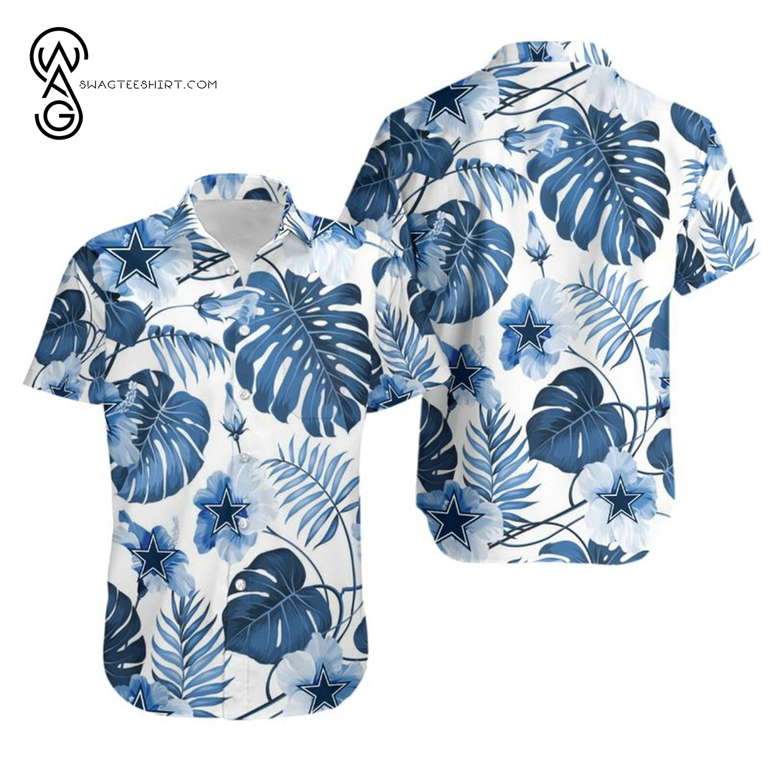 Dallas Cowboys Flower Tropical Summer Aloha Hawaiian Shirt