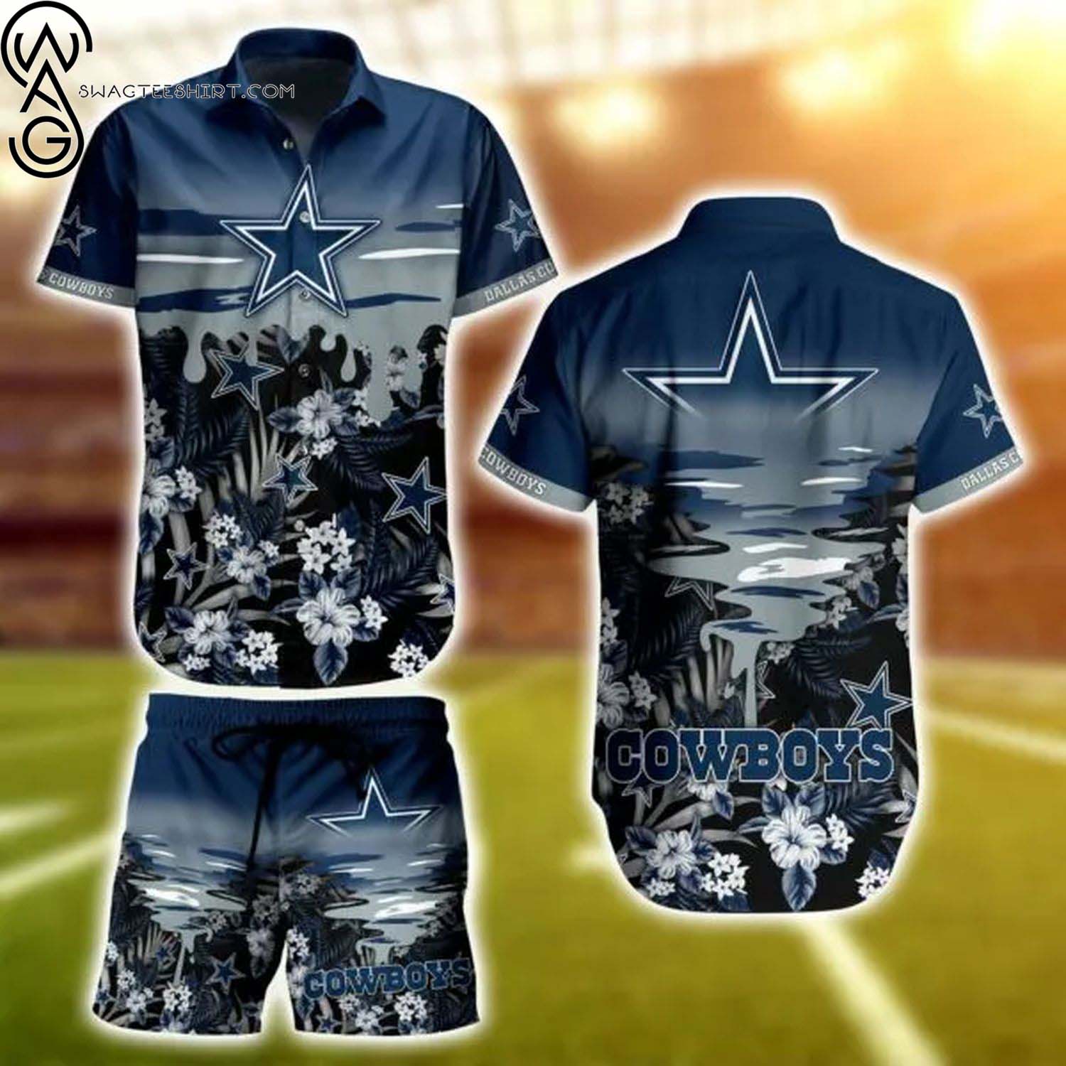 Dallas Cowboys Flower And Trees Summer Aloha Hawaiian Shirt