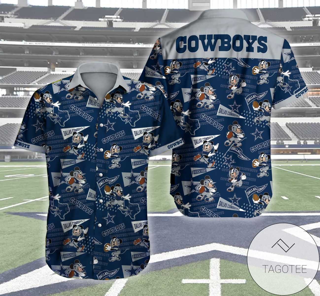 Dallas Cowboys Authentic Hawaiian Shirt 2022 Tropical Flower Short Sleeve Slim Fit Body