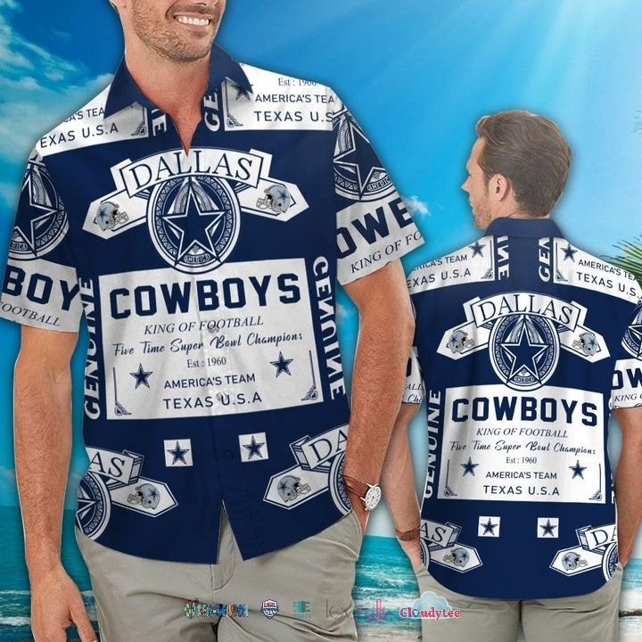 Dallas Cowboys Ocean Fishes Hawaiian Shirt Beach Short