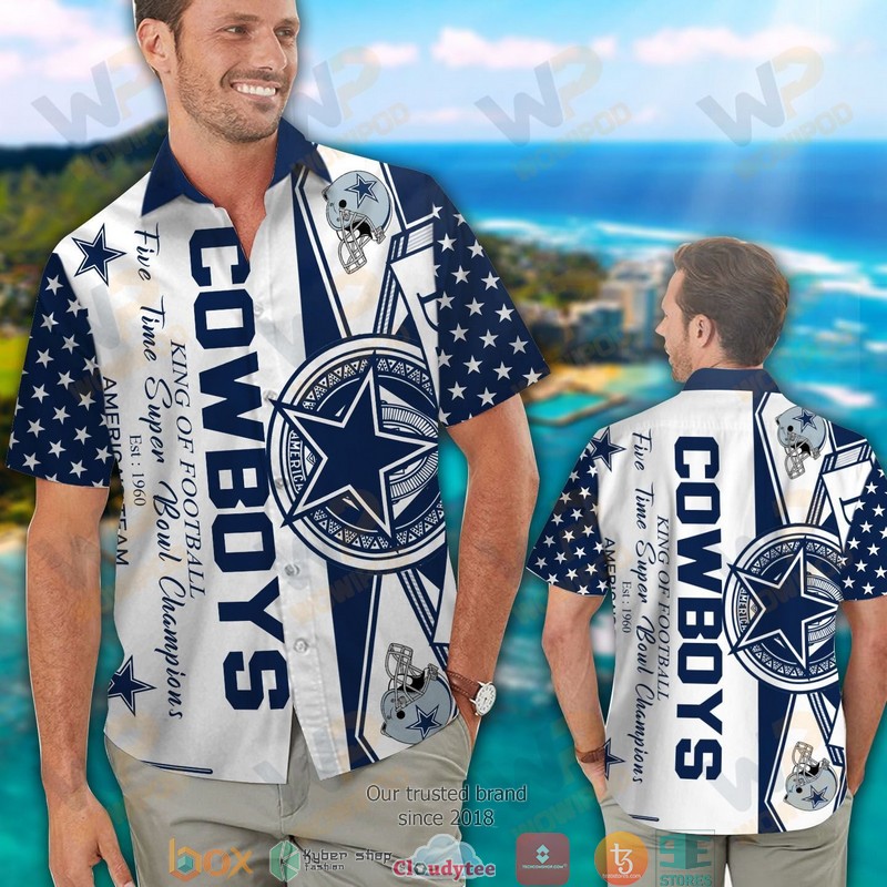 Dallas Cowboys Hibiscus Pineapple Hawaiian Shirt, short