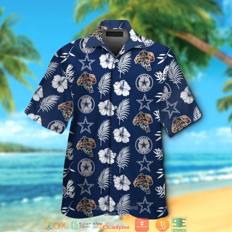 Dallas Cowboys Hibiscus Pineapple Hawaiian Shirt, short