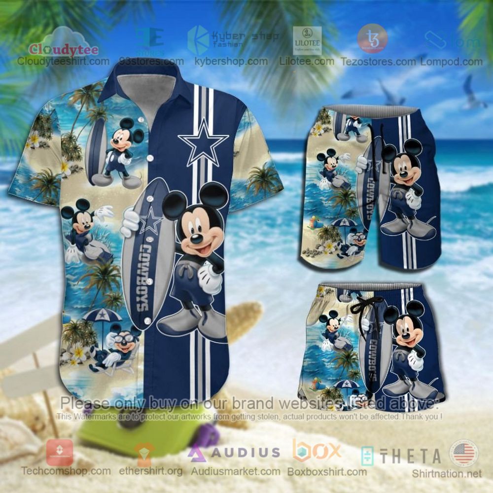 Dallas Cowboys Mickey Mouse NFL Hawaiian Shirt, Short